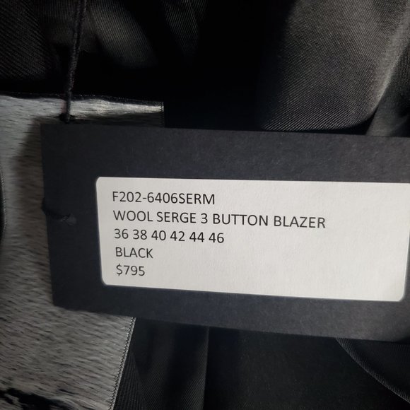 3.1. Phillip Lim Wool Serge 3 Button Blazer in Black - Picture 3 of 3